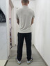羅蒙（ROMON）夏季園領冰絲速干短袖男士涼感透氣抗皺潮流百搭絲光半截袖t恤男 杏色 XL 【建議120-135斤】 曬單實拍圖
