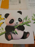 呆萌抱竹子熊貓卡通車(chē)貼車(chē)門(mén)裝飾大面積劃痕遮擋卡通貼紙 抱竹子呆萌熊貓15CM一對 曬單實(shí)拍圖