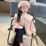 G.DUCK KIDS小黃鴨童裝女童外套春秋2025新款洋氣兒童衣服時尚翻領(lǐng)桃心夾克秋 粉色 90 建議1~2歲（80-90cm） 曬單實拍圖