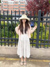 CAMILA KSENIA2025新款女夏季夾趾涼鞋外穿平底時(shí)裝水鉆羅馬鞋 米白色 38 曬單實(shí)拍圖