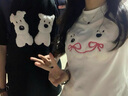 PSO Brand【周深同款】情侶針織可愛(ài)貼布繡小狗短袖男夏季純棉正肩t恤女款 圓領(lǐng)女款 象牙白 White S 曬單實(shí)拍圖