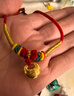 中國(guó)黃金（CHINA GOLD）足金小胖福平安鎖項(xiàng)鏈金鎖嬰兒長(zhǎng)命鎖七夕情人節(jié)禮物送女朋友老婆 京速達(dá)*小胖福項(xiàng)鏈-約0.5g 曬單實(shí)拍圖