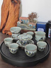漢帝唐韻（HDTYU）景德鎮粉彩千里江山功夫茶具套裝家用泡茶器青花瓷陶瓷蓋碗茶杯子 粉彩千里江山-8件套 曬單實(shí)拍圖