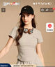 FILA FUSION斐樂(lè)潮牌女子針織短袖衫2025秋季新款時(shí)尚休閑緊身T恤 麥粉灰-GY M 165/84A/M 曬單實(shí)拍圖