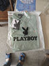 花花公子（PLAYBOY）短袖T恤男夏季POLO打底衫男士商務(wù)休閑翻領(lǐng)潮流半袖男裝 豆綠 2XL 曬單實(shí)拍圖