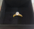 中鑫珠寶人生一克拉黃金鉆戒足金鑲嵌鋯石蕾絲公主戒指求婚結婚女戒 金重3.58克（10圈號） 曬單實拍圖