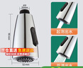 一靚 廚房洗菜盆抽拉式水龍頭替換頭可伸縮花灑防濺水嘴噴頭配件大全 電鍍【起泡出水+花灑出水】 曬單實(shí)拍圖