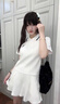 SNYDER WEAR休閑運動(dòng)風(fēng)套裝女學(xué)院風(fēng)正肩POLO領(lǐng)T恤JK短裙夏季女裝一整套穿搭 白色(POLO衫+褲裙) S 建議70-85斤 曬單實(shí)拍圖