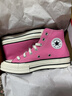 匡威（Converse）官方1970S七夕男女運(yùn)動(dòng)高幫帆布鞋蜜桃粉粉色A08184C A08184C 36 曬單實(shí)拍圖