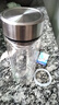 500ml雙層高硼硅耐高溫玻璃 透明耐熱防燙水杯帶蓋泡茶杯 銀色盛景鋼蓋千層特大杯 500ml 1只 曬單實(shí)拍圖