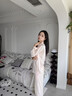 貓人（MiiOW）女士睡衣女純棉自帶胸墊秋冬長袖長褲休閑大碼可外穿家居服套裝 藕粉色 【自帶胸墊 四季可穿】 L 【建議體重100-120斤】 曬單實拍圖