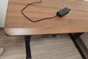木藝生轉(zhuǎn)角雙電機(jī)電動(dòng)升降電腦桌家用辦公雙人L型桌子工作臺(tái)拐角書桌 雙電3節(jié)插排右拐角3cm實(shí)木胡桃色 1.8*1.1M(升級(jí)加強(qiáng)版收納橫梁) 曬單實(shí)拍圖