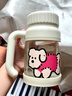 AILUKI日本情侶玻璃水杯女生大容量便攜帶蓋茶隔泡茶杯男家用高顏值杯子 【耐開水】白色1000ml+茶漏+防磕墊+萌貼 曬單實拍圖
