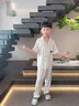 G.duck男童冰絲睡衣三件套夏季2025新款兒童短袖長(cháng)褲家居服青少年空調服 248015熊貓款【三件套】 150 cm 曬單實(shí)拍圖