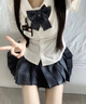 蘿美醬jk制服原創(chuàng)純欲風(fēng)夏季辣妹性感套裝學(xué)院風(fēng)女超短JK百褶裙收腰顯瘦 短袖純欲襯衫+銀河42cm+結(jié)胸牌 S 【建議80-95斤】 曬單實(shí)拍圖
