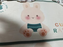 英氏（YEEHOO）嬰兒涼席兒童寶寶專用冰絲涼墊夏季嬰兒床抗菌透氣幼兒園席子 泡泡兔+枕頭【+收納袋】 120CM*65CM 曬單實拍圖
