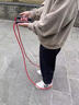 靠森（Kaooseen）跳繩成人男女燃脂減肥神器加粗專(zhuān)業(yè)競速跳繩學(xué)生中考體育健身器材 黑紅3米-【繩粗9MM】配負重塊 曬單實(shí)拍圖