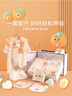 韞舜新生兒衣服嬰兒禮盒春夏套裝高檔滿月出生寶寶見面禮物待產(chǎn)包用品 柿柿如意 夏14+4（贈品）件 禮盒 59cm 適合0-3月寶寶 曬單實拍圖