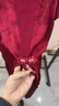 俞兆林（YUZHAOLIN）媽媽裝婚宴禮服高貴喜婆婆時尚短袖裙子中老年女裝夏季洋氣連衣裙 紅色1號 XL 曬單實拍圖