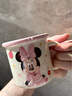 迪士尼正版兒童卡通防摔高顏值水杯正版咖啡杯牛奶杯家用陶瓷杯 米妮茗月杯 曬單實(shí)拍圖