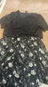 可蓓兒高端精致媽媽連衣裙女夏新款品牌小個子顯高碎花假兩件裙子 2XL 曬單實拍圖
