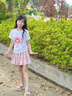 班尼路童裝女童裙子夏季兒童半身裙2025年新款洋氣學(xué)院風(fēng)短裙JK百褶裙 粉 BNL粉心兔寶寶QS 140 曬單實拍圖