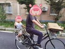 山頭林村自行車(chē)兒童座椅后置6-10歲 自行車(chē)兒童座椅后置小孩學(xué)生寶寶大童 自行車(chē)款 米色加厚粗管可拆扶手+ 曬單實(shí)拍圖