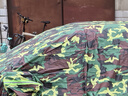 半罩汽車(chē)車(chē)衣車(chē)套防曬遮陽(yáng)全車(chē)罩防雨防塵防冰雹冬季棉被加厚防雪 綠迷彩半罩車(chē)衣 適用于越野車(chē)長(cháng)　4.3米－4.6米 曬單實(shí)拍圖