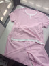 皮爾卡丹（pierre cardin）歐貨休閑運(yùn)動套裝女夏新款流行炸街顯瘦減齡粉色感短袖兩件套 粉色套裝【假兩件套】 L【110-120斤】 曬單實(shí)拍圖