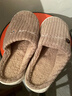 2025新款秋冬季保暖防滑棉拖鞋情侶款家居室內外穿毛茸男女士拖鞋 咖色【爆款加絨加厚】 42-43 【適合41-42腳穿】 曬單實(shí)拍圖