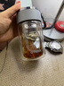 虎牌（TIGER）香港直郵高硼硅雙層玻璃杯便攜小巧迷你耐高溫水杯茶水分離泡茶杯 白色200ml 曬單實(shí)拍圖
