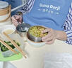 九陽(yáng)（Joyoung）保溫提鍋飯盒304不銹鋼真空保溫桶1.5L便當(dāng)盒白色B15T-WR515(白) 曬單實(shí)拍圖