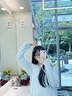 JIOESC罩衫夏季女鏤空慵懶風(fēng)針織衫設(shè)計(jì)感藍(lán)色輕薄款寬松空調(diào)衫長袖上衣 藍(lán)色罩衫 -衣長60cm/胸圍110cm 均碼 【建議80-130斤】 曬單實(shí)拍圖