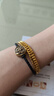 周大生黃金轉運珠琺瑯黑金貔貅炫酷時(shí)尚中性手鏈送爸爸生日禮新年禮 黑金龍紋轉運珠約2.2g（配黑色皮繩） 曬單實(shí)拍圖