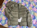 優(yōu)衣庫童裝男童女童高級輕型羽絨連帽外套帽子可拆卸471377 54 綠色 130 曬單實(shí)拍圖