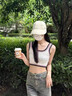 貓人帽子女大帽檐趙露思同款棒球帽女大頭圍太陽鴨舌帽遮陽防曬帽子 米白色 均碼56-60 曬單實(shí)拍圖