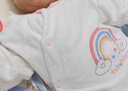 貝瑞加（Babyprints）寶寶連體衣嬰兒四季內衣長(cháng)袖爬服純棉A類(lèi)柔軟衣服 粉彩虹73 曬單實(shí)拍圖