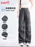 班尼路（Baleno）工裝直筒長褲2025年夏季新款時(shí)尚潮流高腰顯瘦藏肉寬松舒適休閑褲 曬單實(shí)拍圖