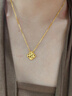 底蘊(yùn)四葉草黃金項(xiàng)鏈足金999碎碎冰幸運(yùn)草吊墜cnc工藝5G套鏈七夕禮物 7.8g 曬單實(shí)拍圖