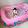 KOOCOOL充氣游泳池家用兒童寶寶洗澡盆可折疊加厚水池嬰兒小孩家庭戲水池 2.1米 | 活力粉【豪華禮包】 曬單實(shí)拍圖