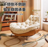 家逸搖搖椅懶人沙發(fā)陽臺單人沙發(fā)椅成人午休躺椅靠背休閑椅子 曬單實拍圖