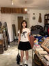 小野七天設(shè)計(jì)感高腰花苞裙褲半身裙女裝夏季2025新款時(shí)尚百搭顯瘦短裙蓬蓬 黑色 M 曬單實(shí)拍圖