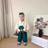 G.DUCKKIDS小黃鴨童裝男童套裝春秋2024新款兒童衣服男孩帥氣小熊襯衣兩件套 咖啡色 90 建議1~2歲【 80-90cm】cm 曬單實(shí)拍圖