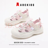 ABC KIDS童鞋女童包頭涼鞋夏季公主鞋兒童框子鞋沙灘鞋3236 白/粉色  35 曬單實(shí)拍圖