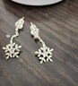 戚小米純S999足銀雪花流蘇耳線(xiàn)女養耳洞耳環(huán)輕奢小眾耳釘2025新款耳飾 【999足銀】雪花耳線(xiàn)-短款一對 曬單實(shí)拍圖