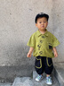 木木屋嬰兒衣服夏季時(shí)髦男童套裝韓版短袖襯衫兩件套兒童男寶寶休閑衣服 綠色 110 適合100-110cm年齡4-5歲 曬單實(shí)拍圖