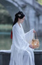 小野七天2025新款漢服女晉制清冷系古裝白色魏晉風(fēng)廣袖流仙裙超仙飄逸春季 茉白款 M 曬單實(shí)拍圖