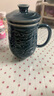 乾唐軒【中秋禮品】活瓷祥龍獻瑞水杯陶瓷馬克杯帶蓋茶水分離杯男士禮物 薄荷綠+碧璽釉420ml 曬單實(shí)拍圖