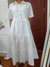 衣圖雅裙子女夏季2025新款韓版女士夏天衣服學(xué)院風(fēng)襯衫連衣裙寬松顯瘦裙 白色 均碼 【可備注碼數(shù)】 曬單實(shí)拍圖
