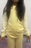 Q21【中暖】小暖皮兒童保暖內(nèi)衣套裝男女童秋衣秋褲校服神器 條紋黃 120 曬單實(shí)拍圖